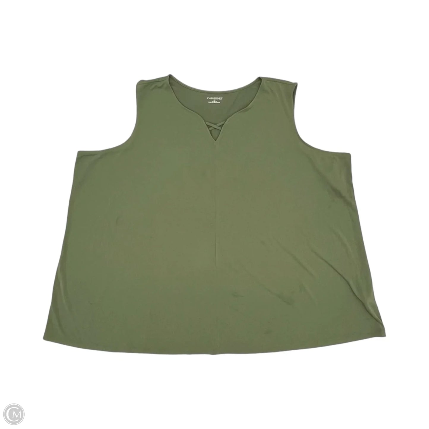 Blouse Sleeveless By Catherines In Green, Size: 4x