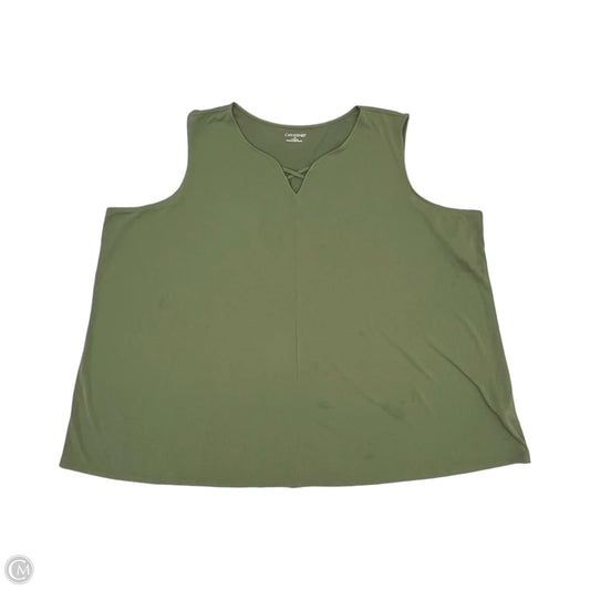 Blouse Sleeveless By Catherines In Green, Size: 4x