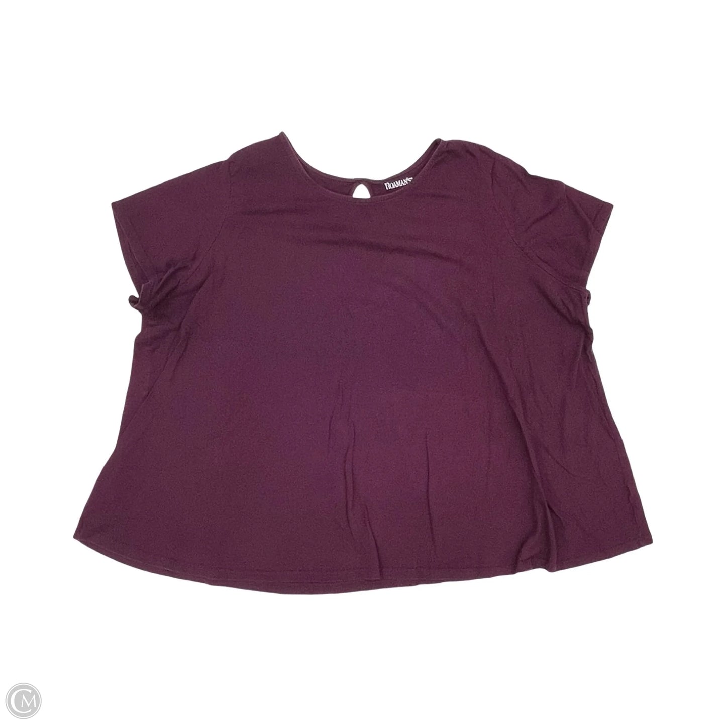 Top Short Sleeve By Roamans In Purple, Size: 4x