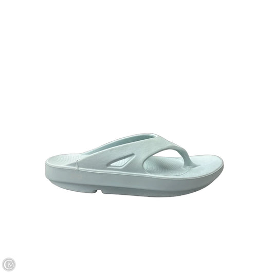 Sandals Flip Flops By Oofos In Blue, Size: 11