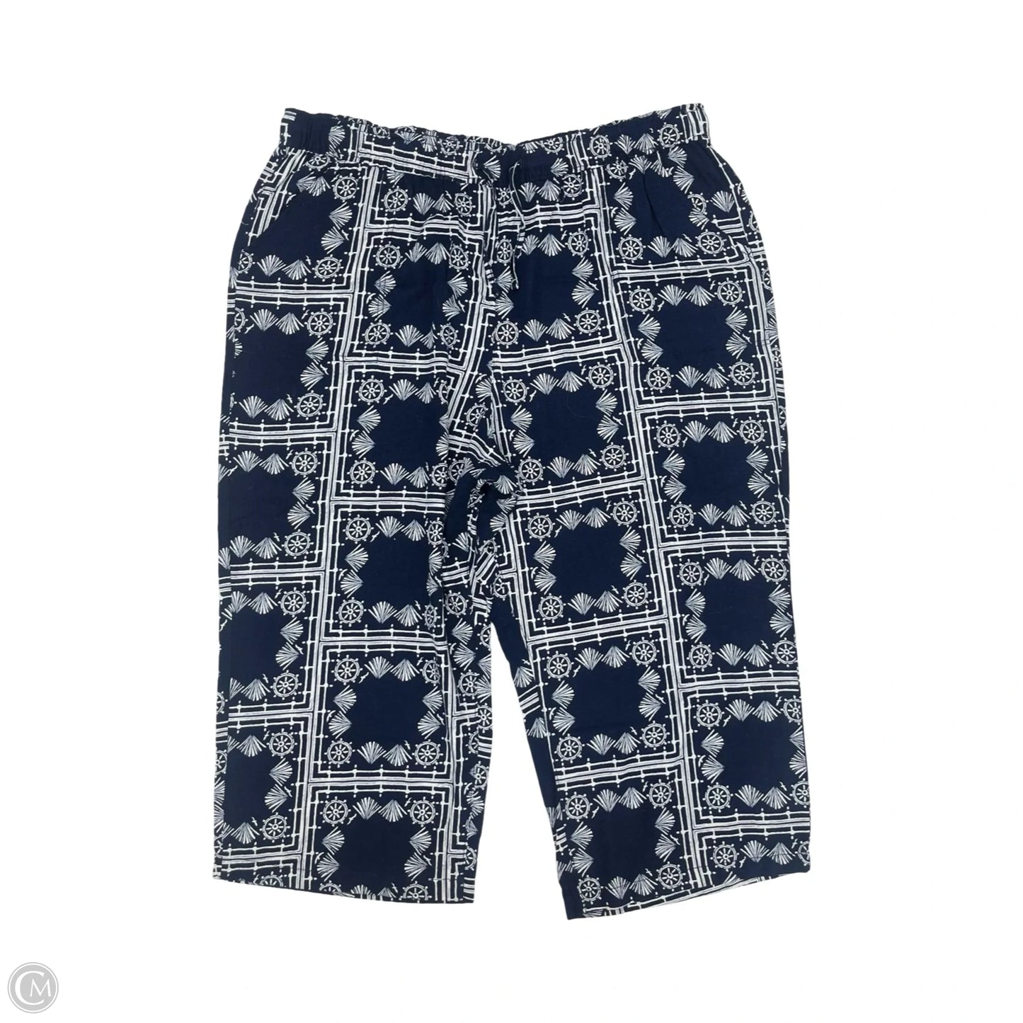 Pants Linen By Sonoma In Blue & White, Size: 3x