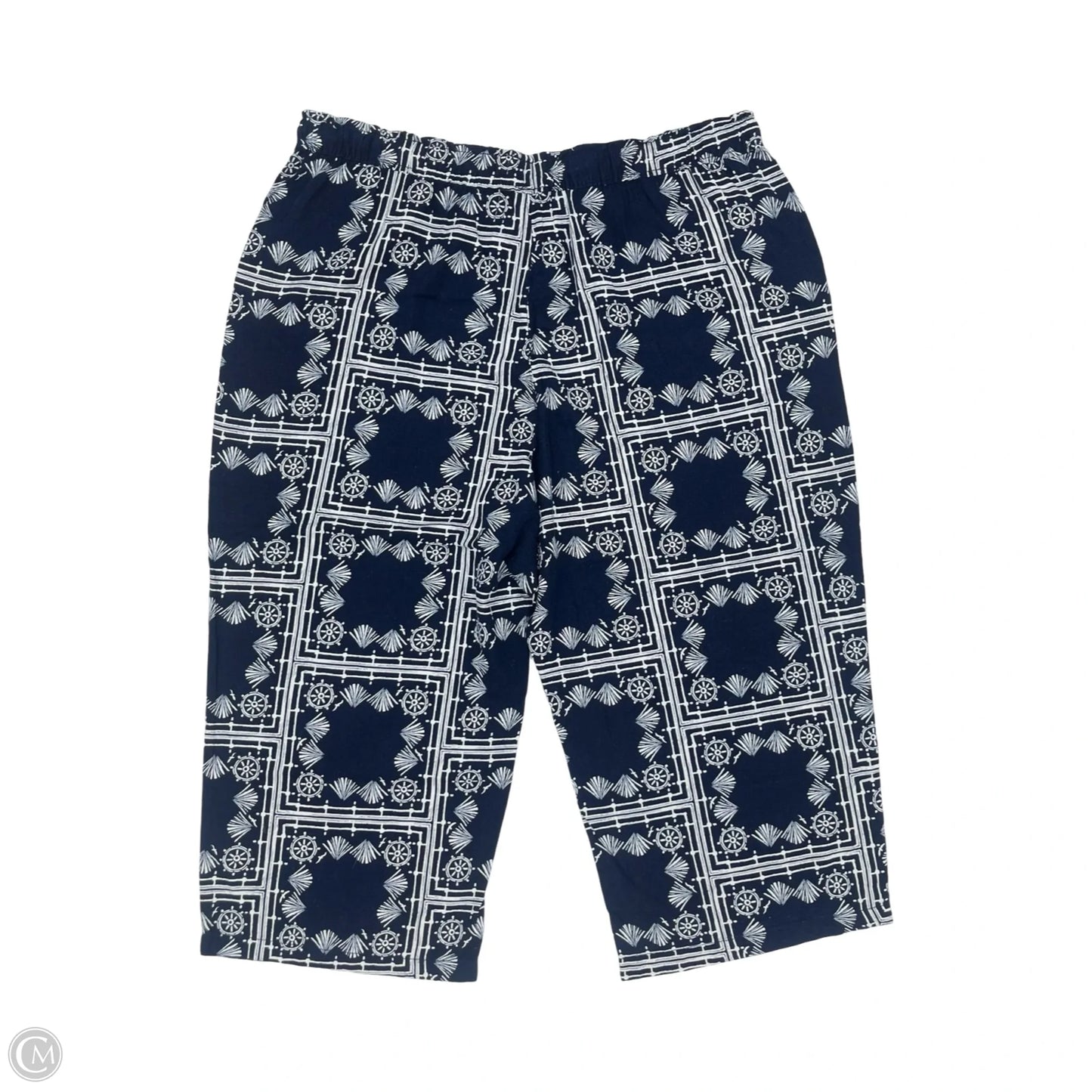 Pants Linen By Sonoma In Blue & White, Size: 3x