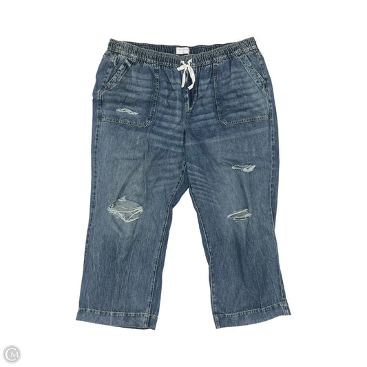 Jeans Wide Leg By Lane Bryant In Blue Denim, Size: 28