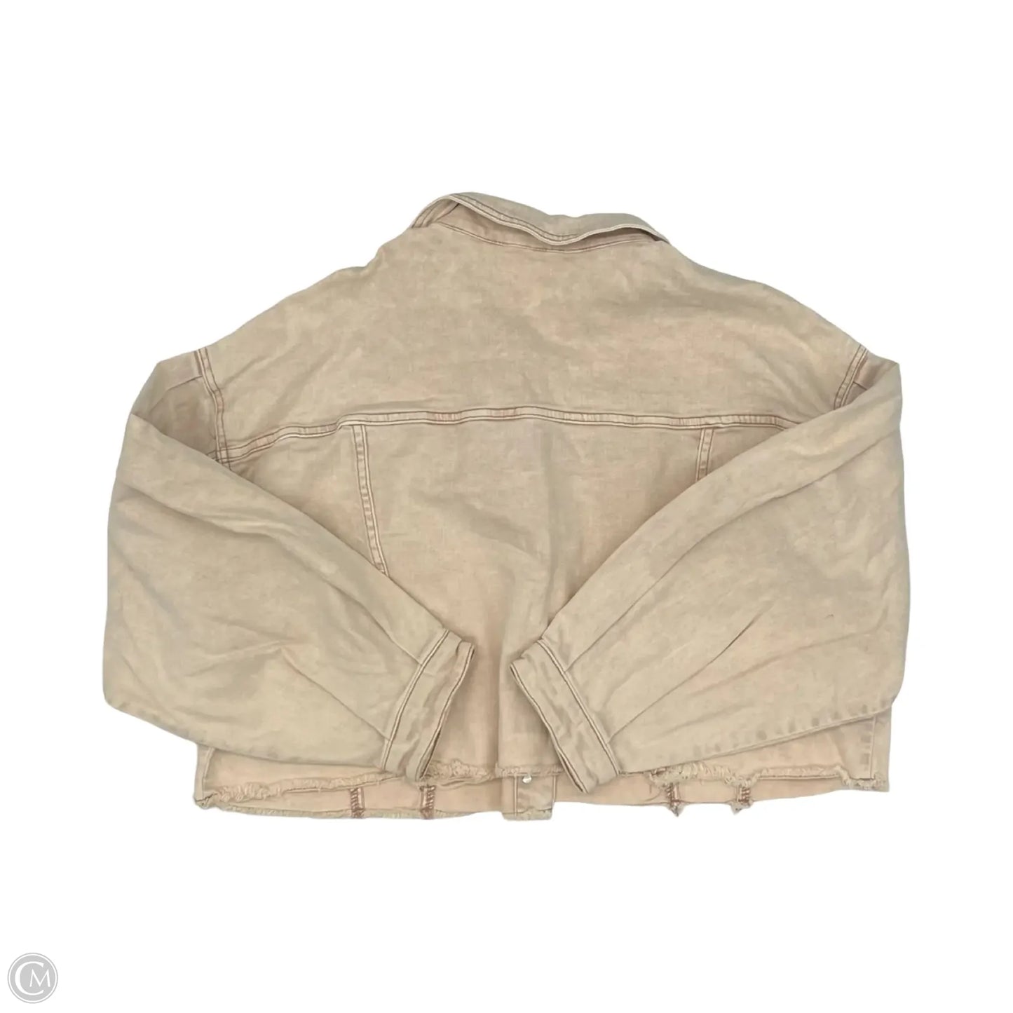 Jacket Denim By Eloquii In Tan Denim, Size: 3x