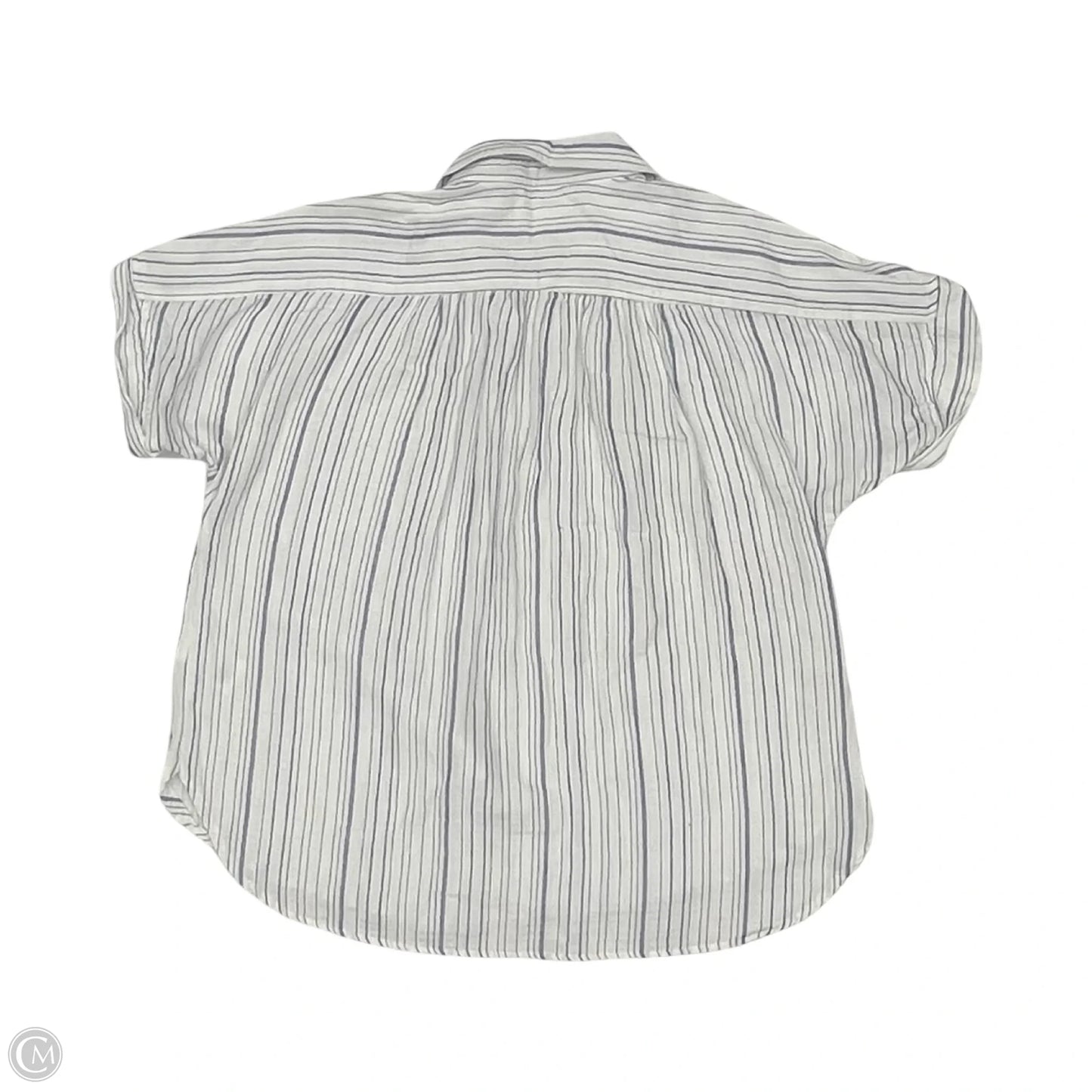 Top Short Sleeve By Thread And Supply In Blue & White, Size: S