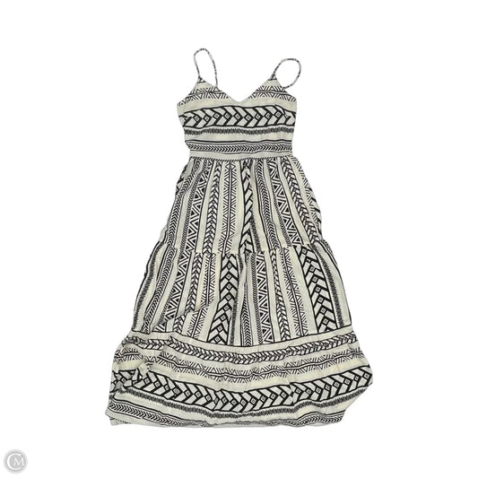 Dress Casual Maxi By Vero Moda In Black & Cream, Size: M