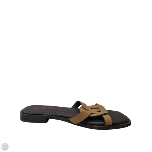 Sandals Flats By Chicos In Brown, Size: 7.5