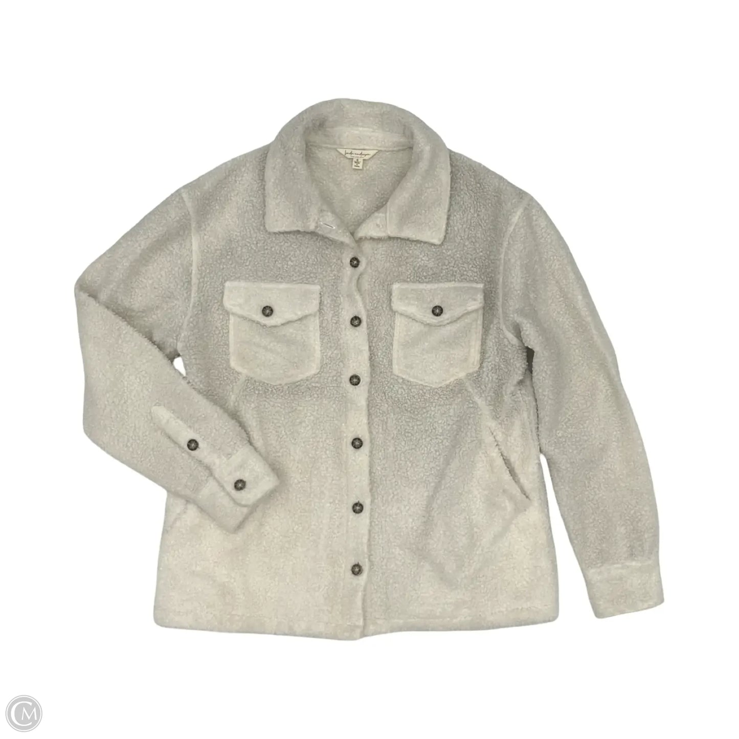 Jacket Faux Fur & Sherpa By Clothes Mentor In Cream, Size: S