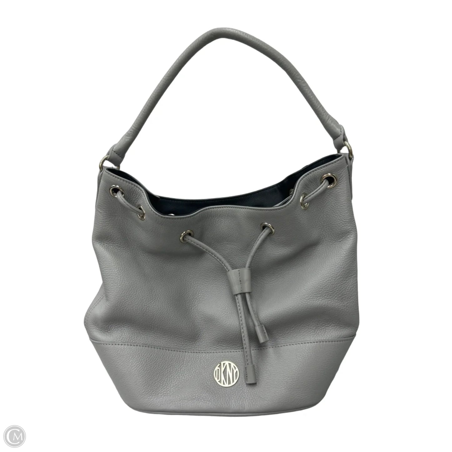 Handbag Leather By Dkny, Size: Medium