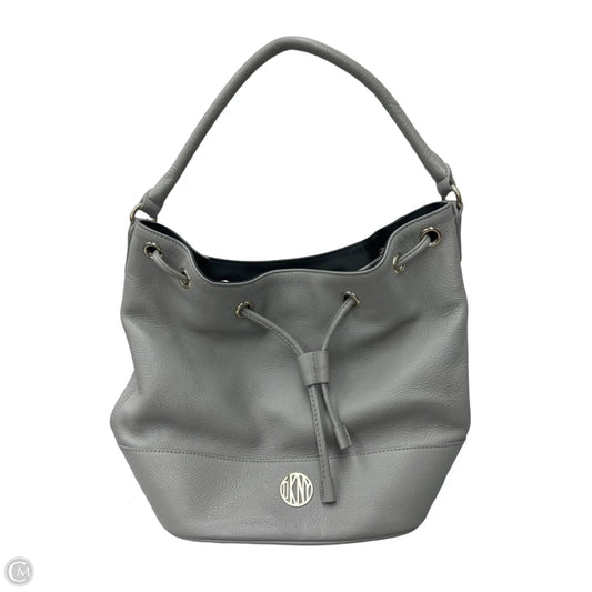 Handbag Leather By Dkny, Size: Medium