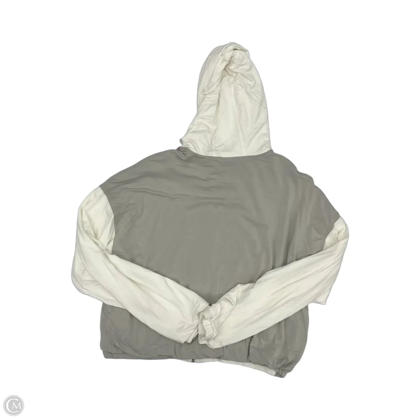 Athletic Jacket By Zyia In Grey & White, Size: 3x