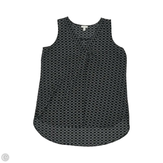Blouse Sleeveless By Spense In Black & White, Size: L