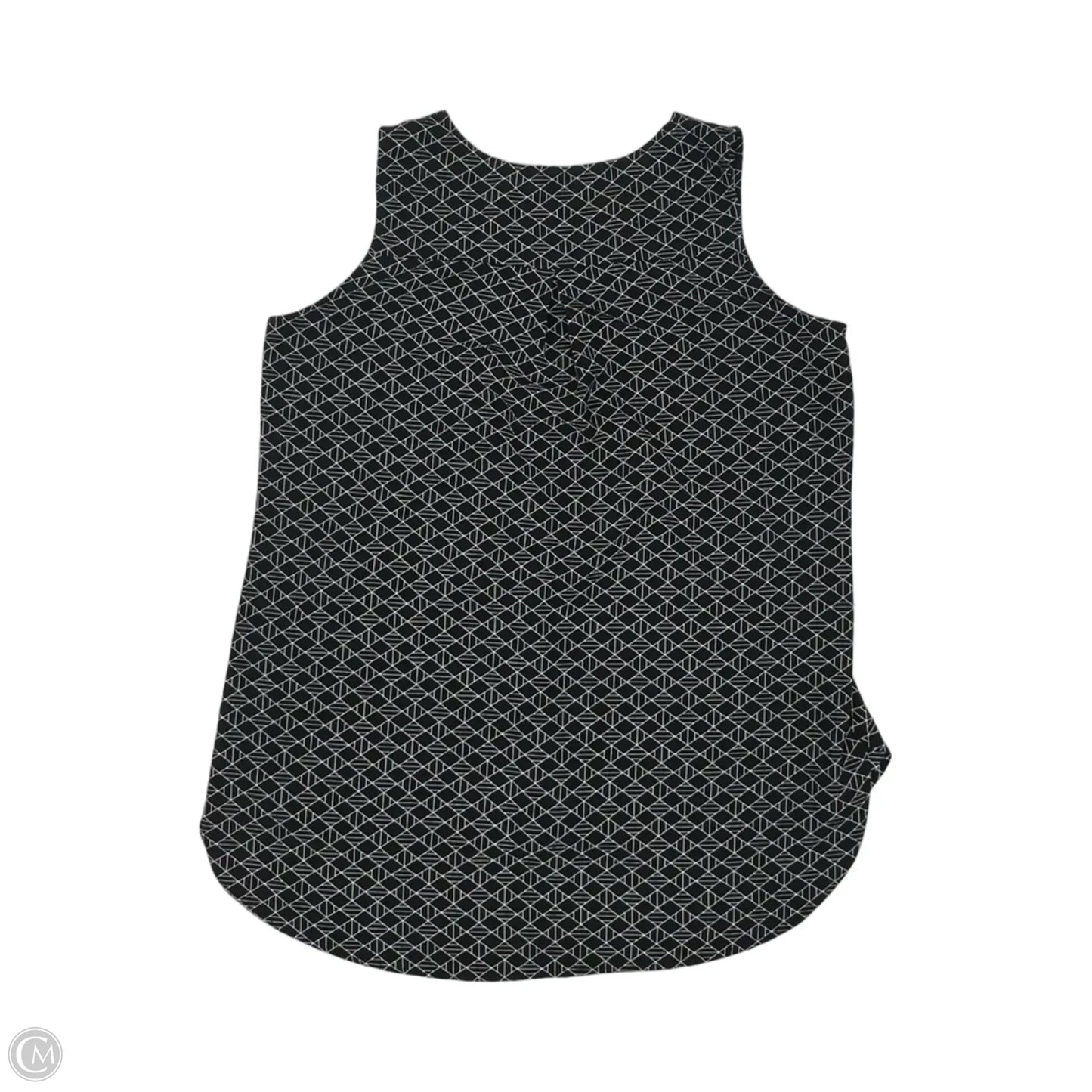 Blouse Sleeveless By Spense In Black & White, Size: L