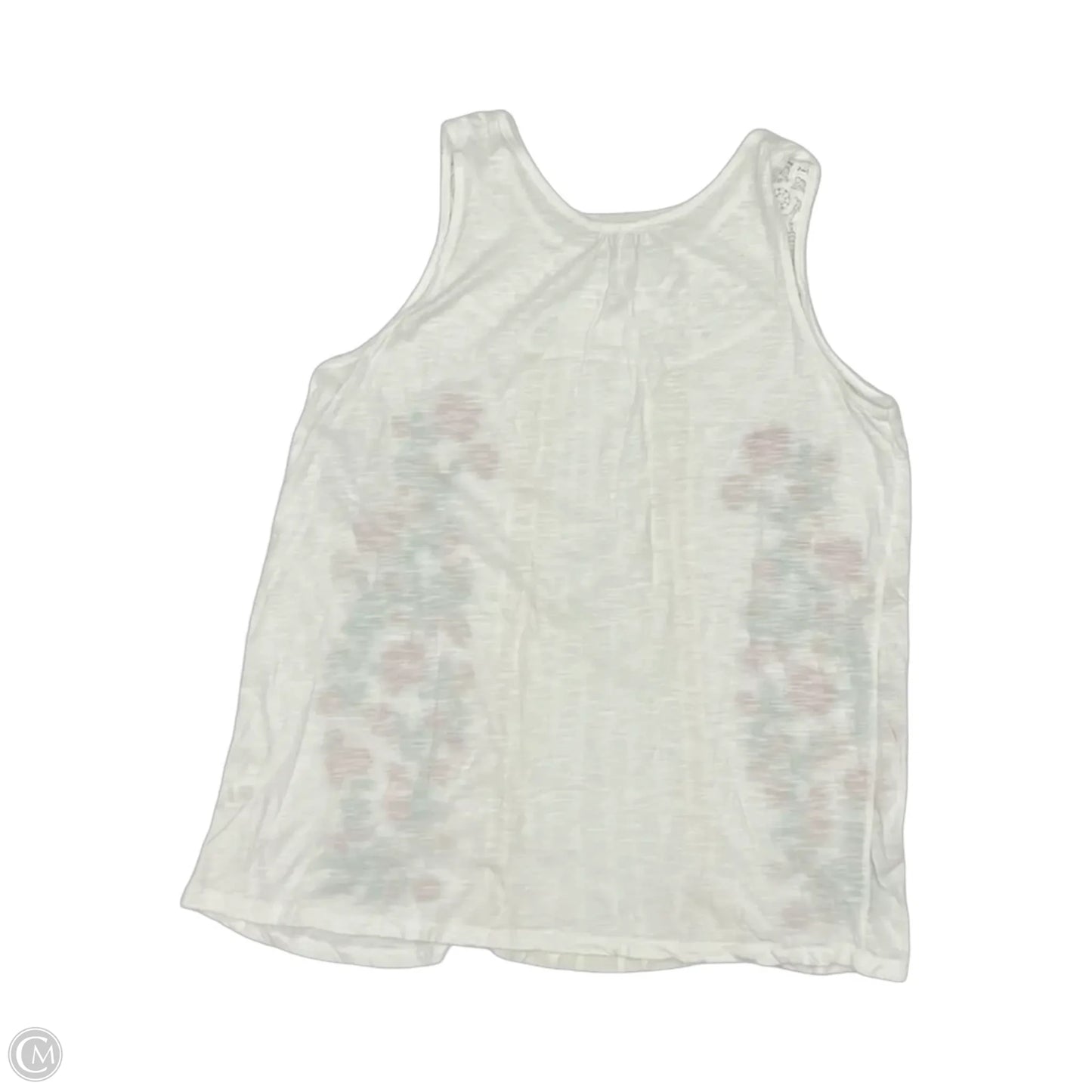 Top Sleeveless By Cato In White, Size: L