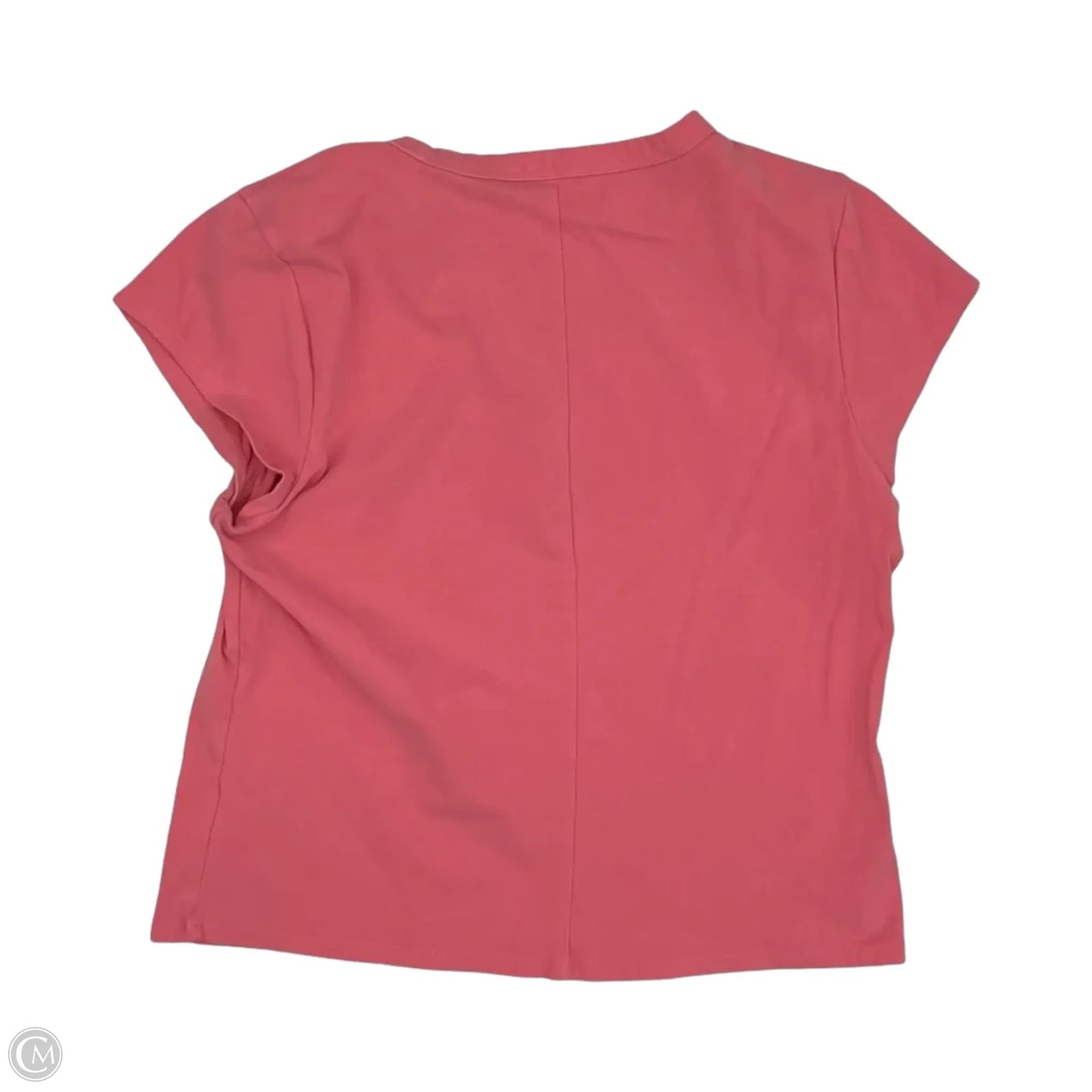 Top Short Sleeve Basic By Free Assembly In Pink, Size: L