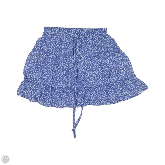 Skirt Mini & Short By Sienna Sky In Blue & White, Size: M