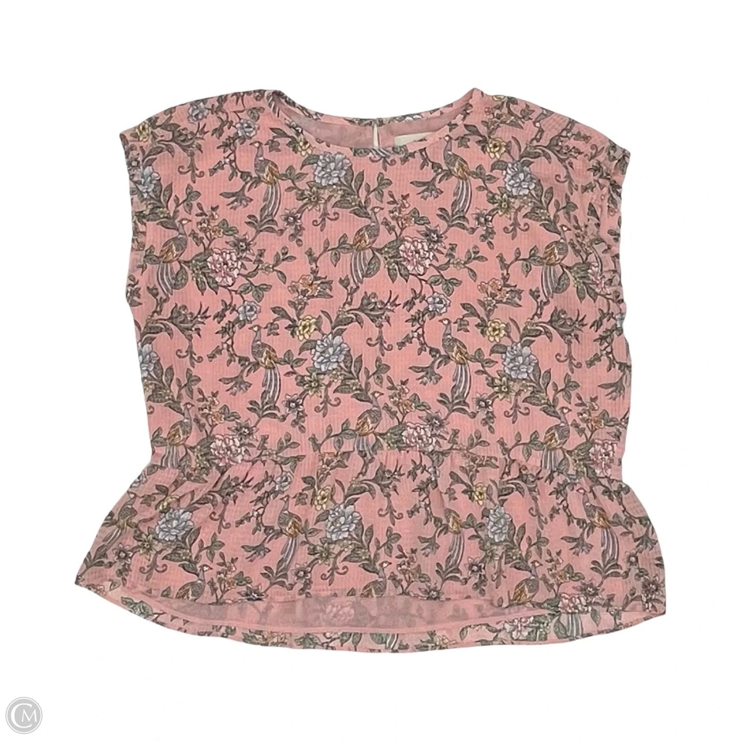 Blouse Short Sleeve By Loft In Pink, Size: Lp