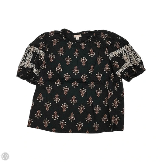 Blouse Short Sleeve By Knox Rose In Black, Size: M