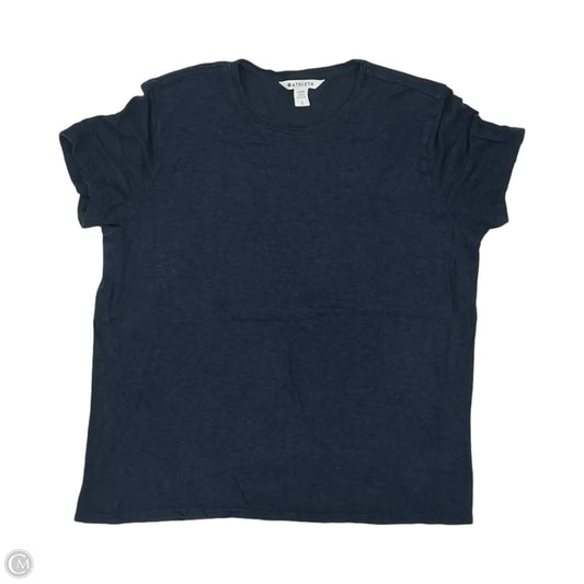 Athletic Top Short Sleeve By Athleta In Blue, Size: L