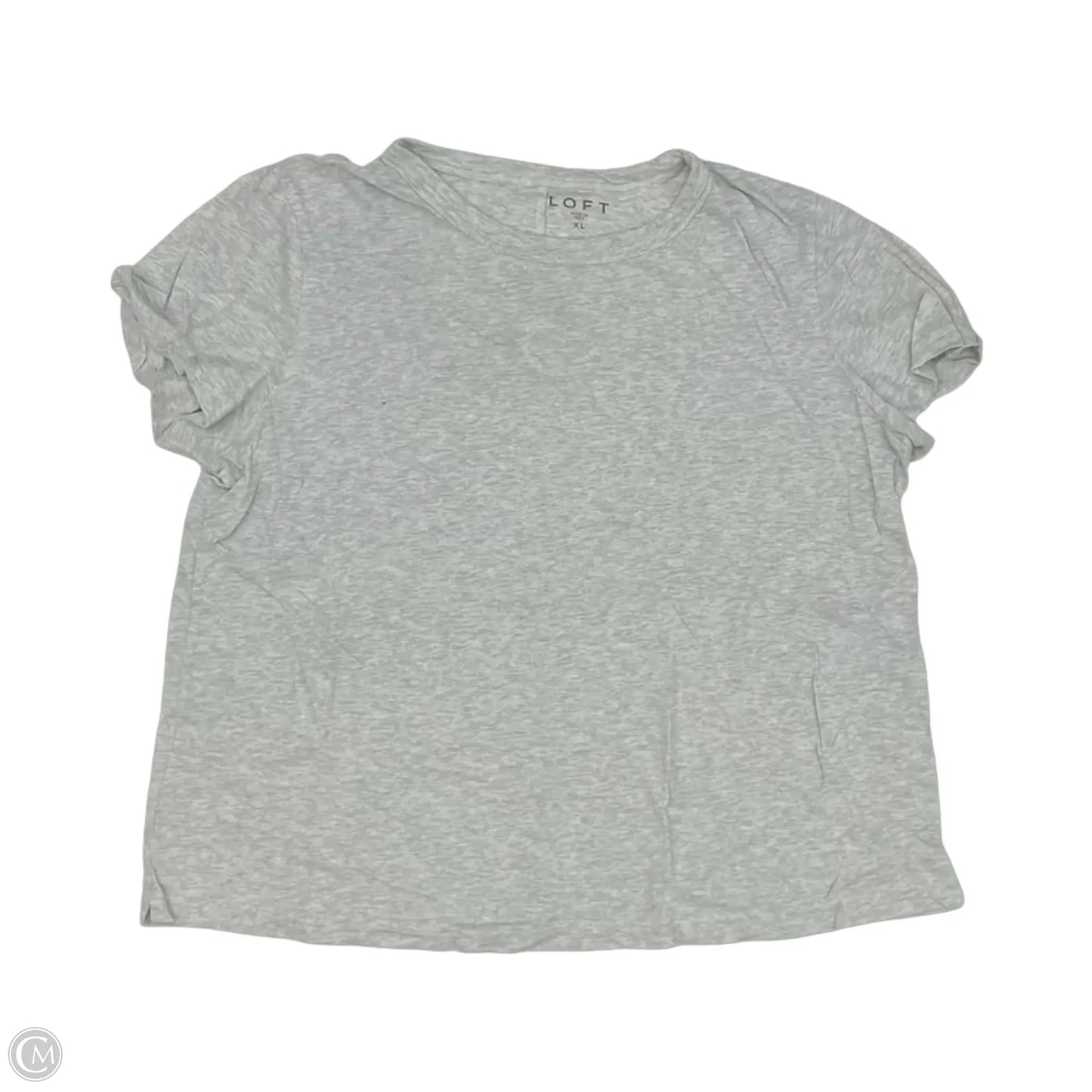 Top Short Sleeve Basic By Loft In Grey, Size: Xl