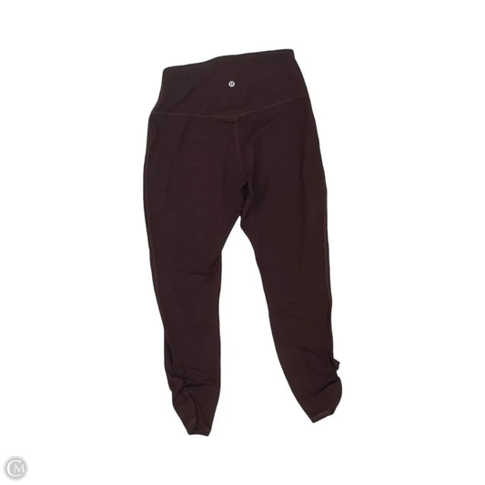 Athletic Leggings By Lululemon In Red, Size: M