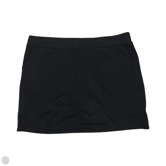 Skort By Croft And Barrow In Black, Size: Xxl