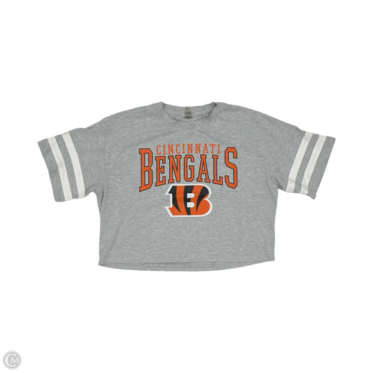 Athletic Top Short Sleeve By Clothes Mentor In Grey, Size: L