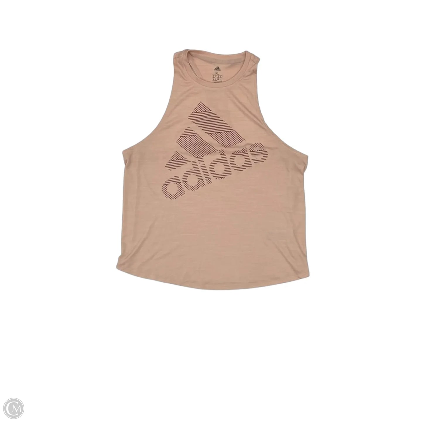 Athletic Tank Top By Adidas In Peach, Size: Xl