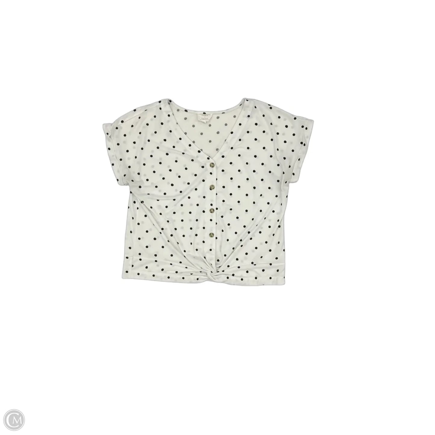 Top Short Sleeve By Clothes Mentor In Black & White, Size: Xl