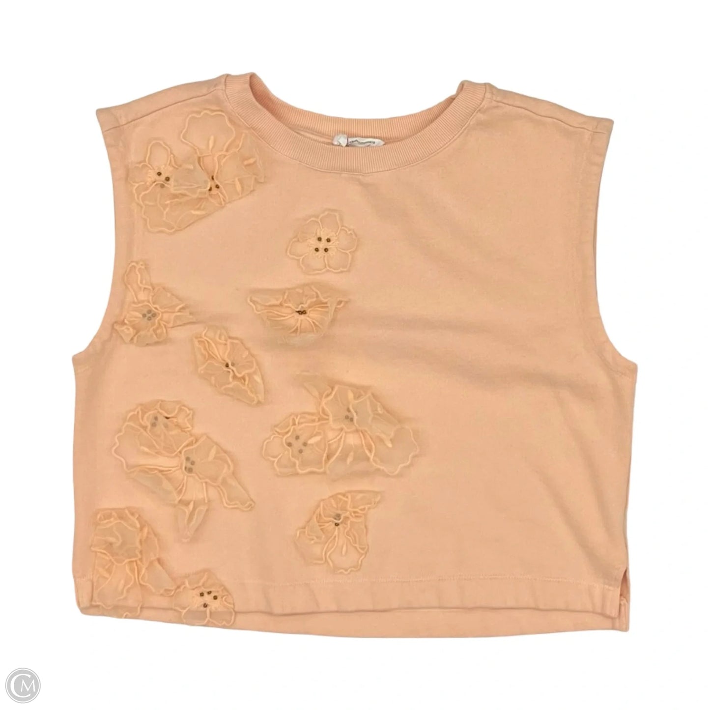 Top Short Sleeve By Anthropologie In Pink, Size: M
