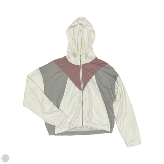 Athletic Jacket By Zyia In White, Size: L