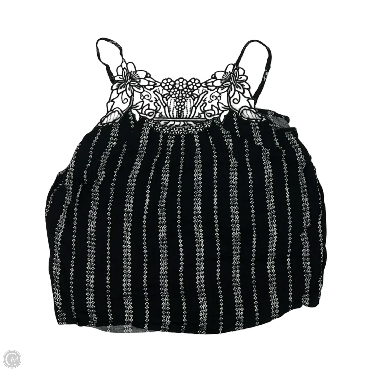 Top Sleeveless By Maurices In Black & White, Size: L
