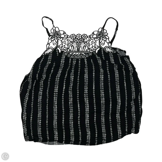 Top Sleeveless By Maurices In Black & White, Size: L