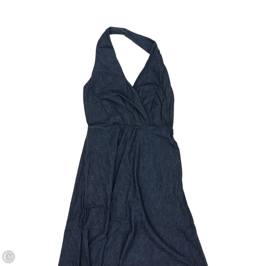 Dress Casual Maxi By Loft In Blue Denim, Size: 8