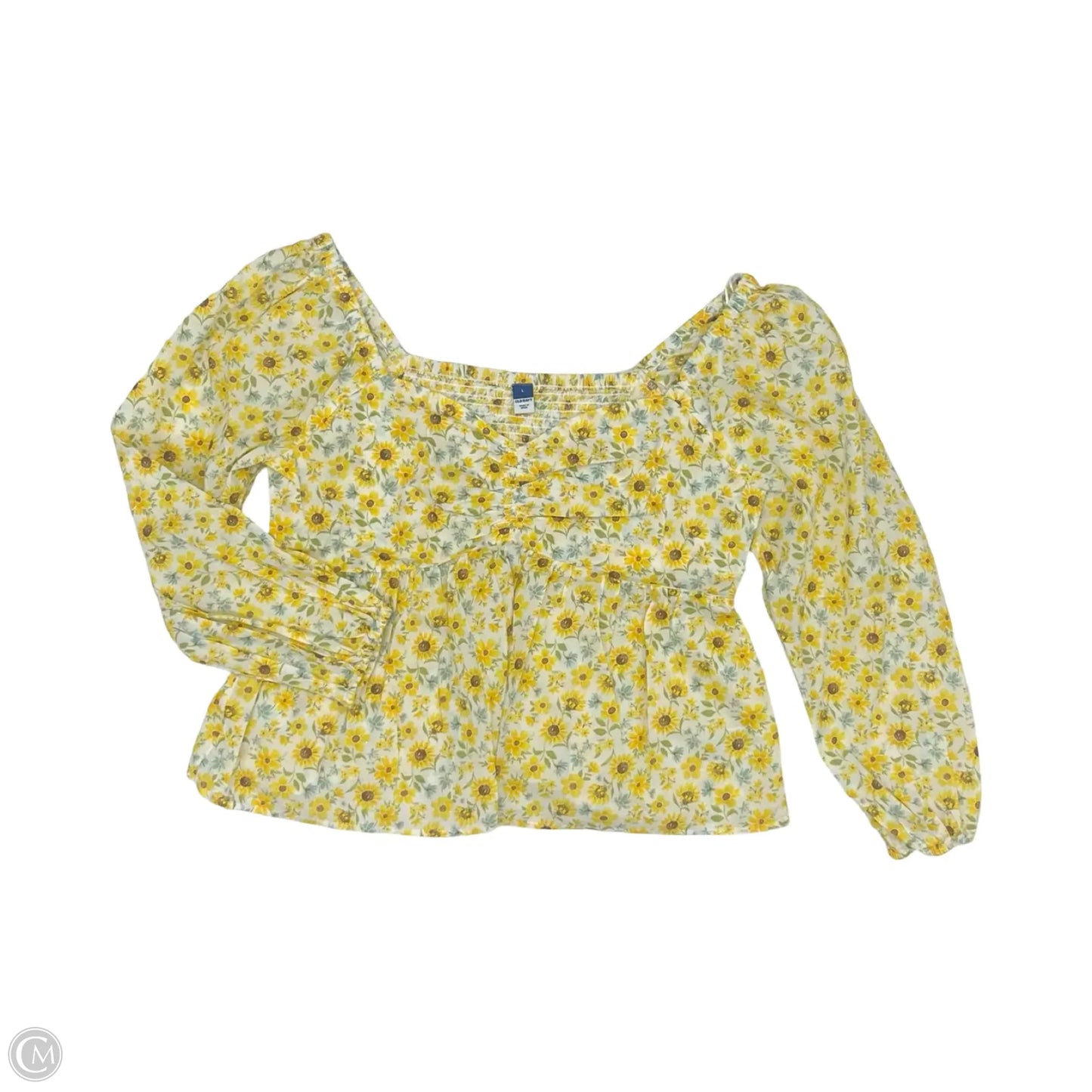 Top Long Sleeve By Old Navy In Yellow, Size: L