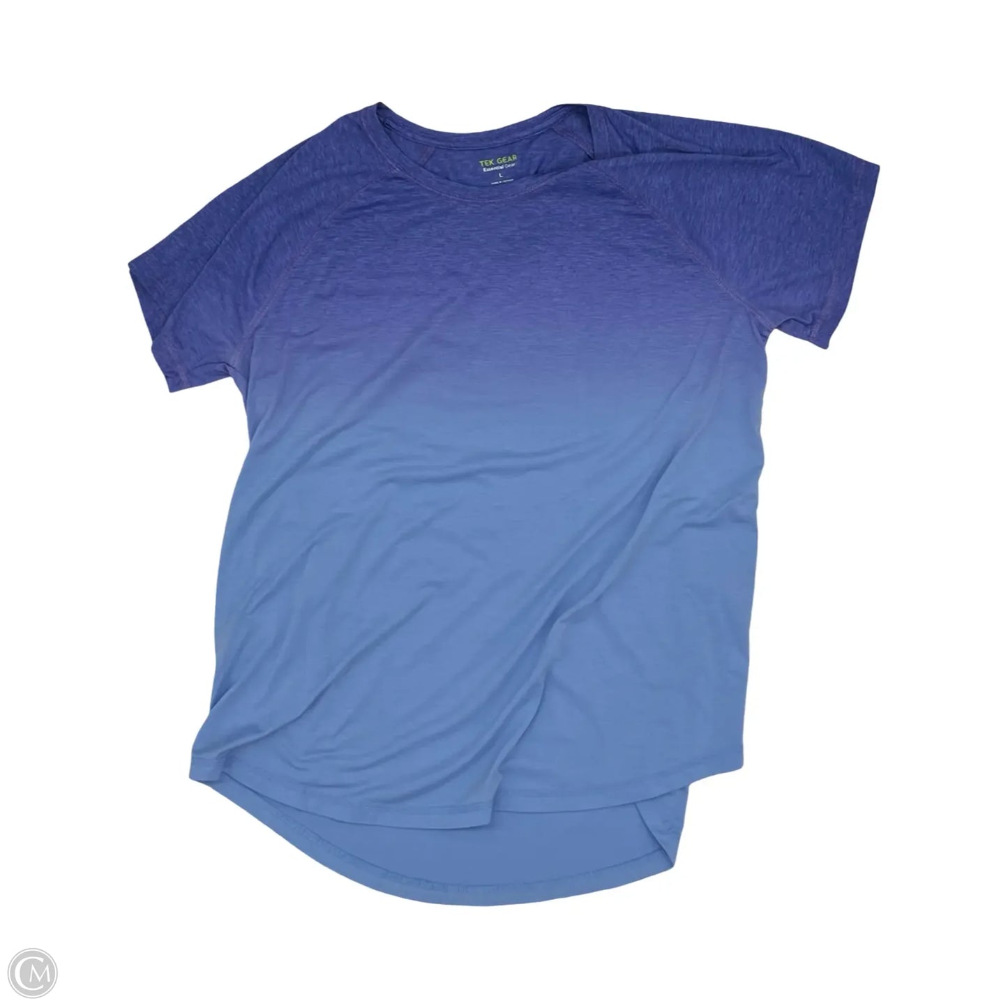 Athletic Top Short Sleeve By Tek Gear In Ombre Print, Size: L
