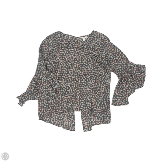 Blouse Long Sleeve By Lc Lauren Conrad In Grey, Size: Xl