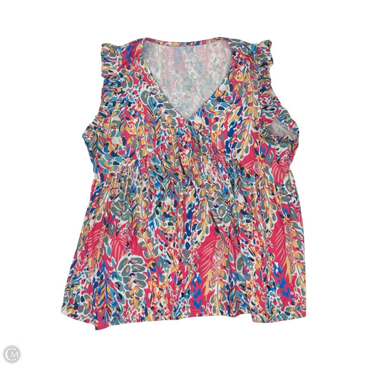 Top Sleeveless By Cmf In Multi-colored, Size: Xl