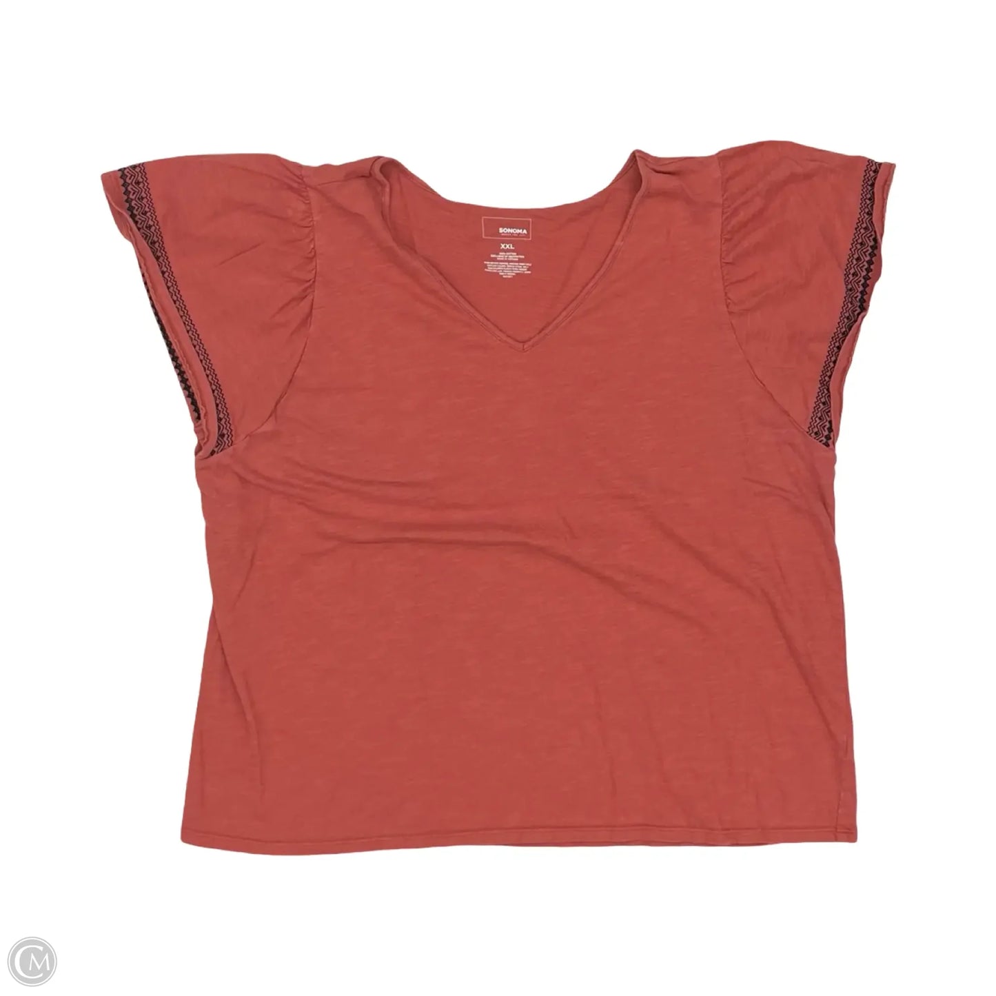 Top Short Sleeve By Sonoma In Pink, Size: Xxl