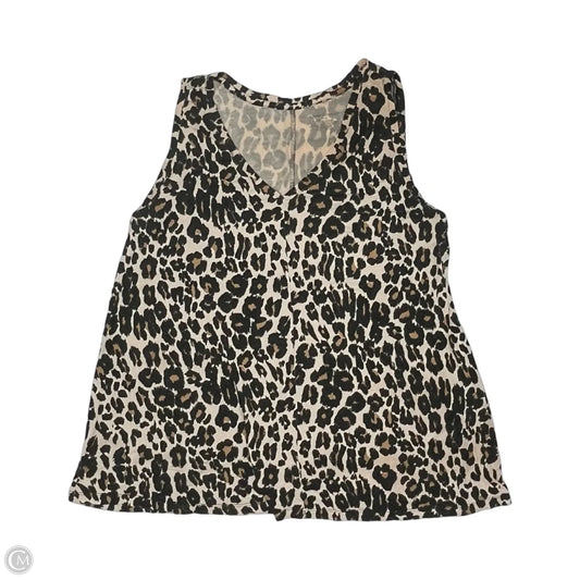 Top Sleeveless By Lane Bryant In Leopard Print, Size: L