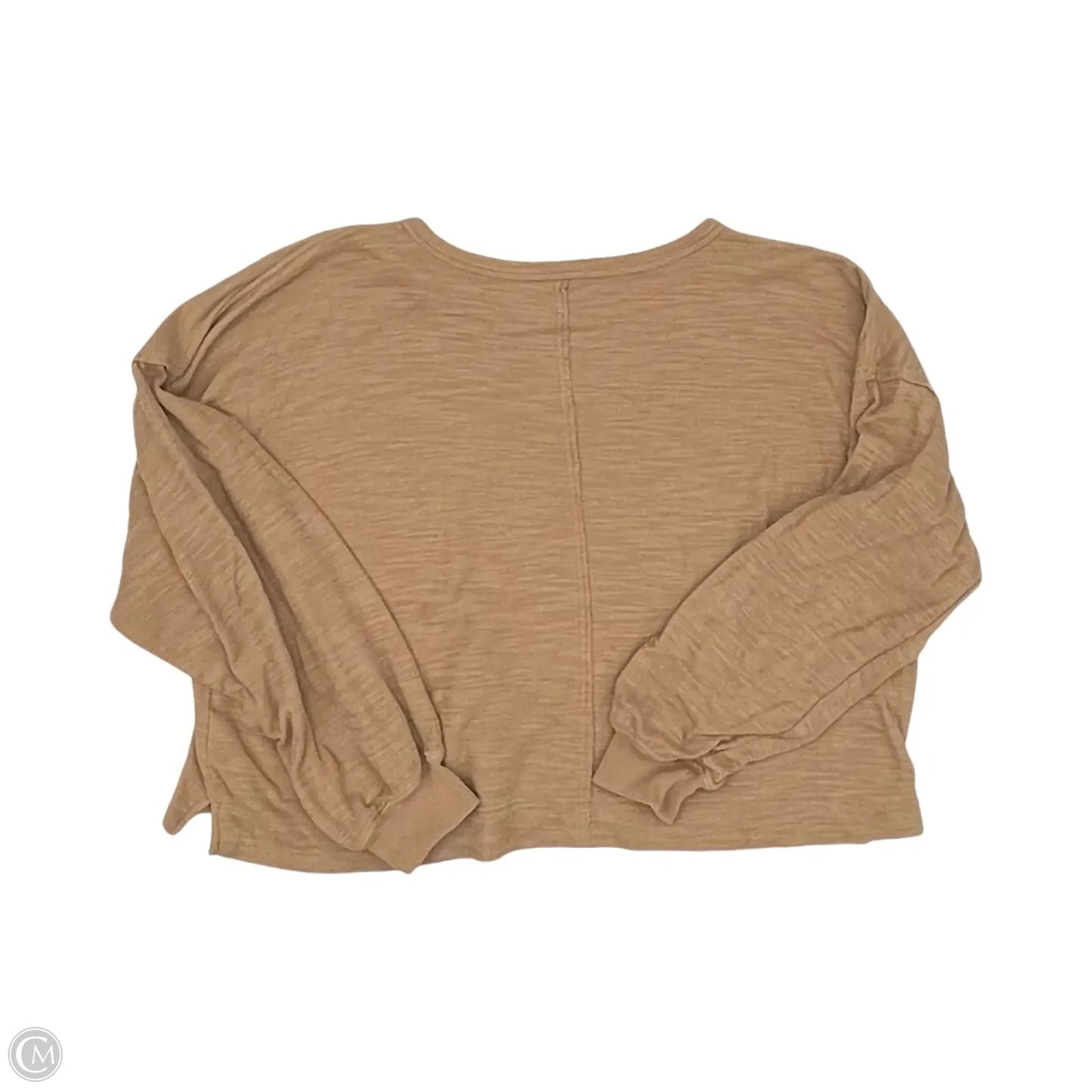 Top Long Sleeve By Aerie In Tan, Size: Xl