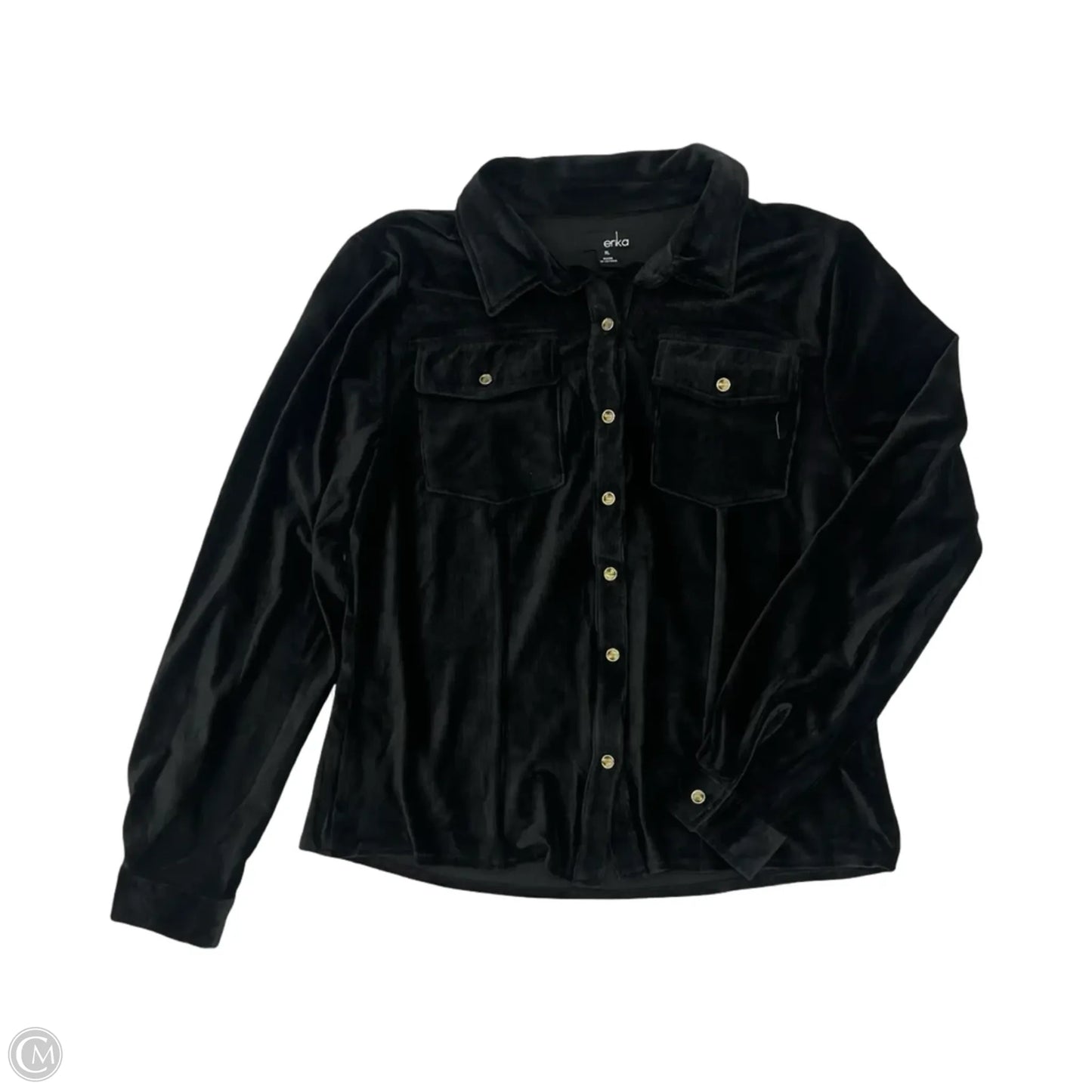 Blouse Long Sleeve By Clothes Mentor In Black, Size: Xl