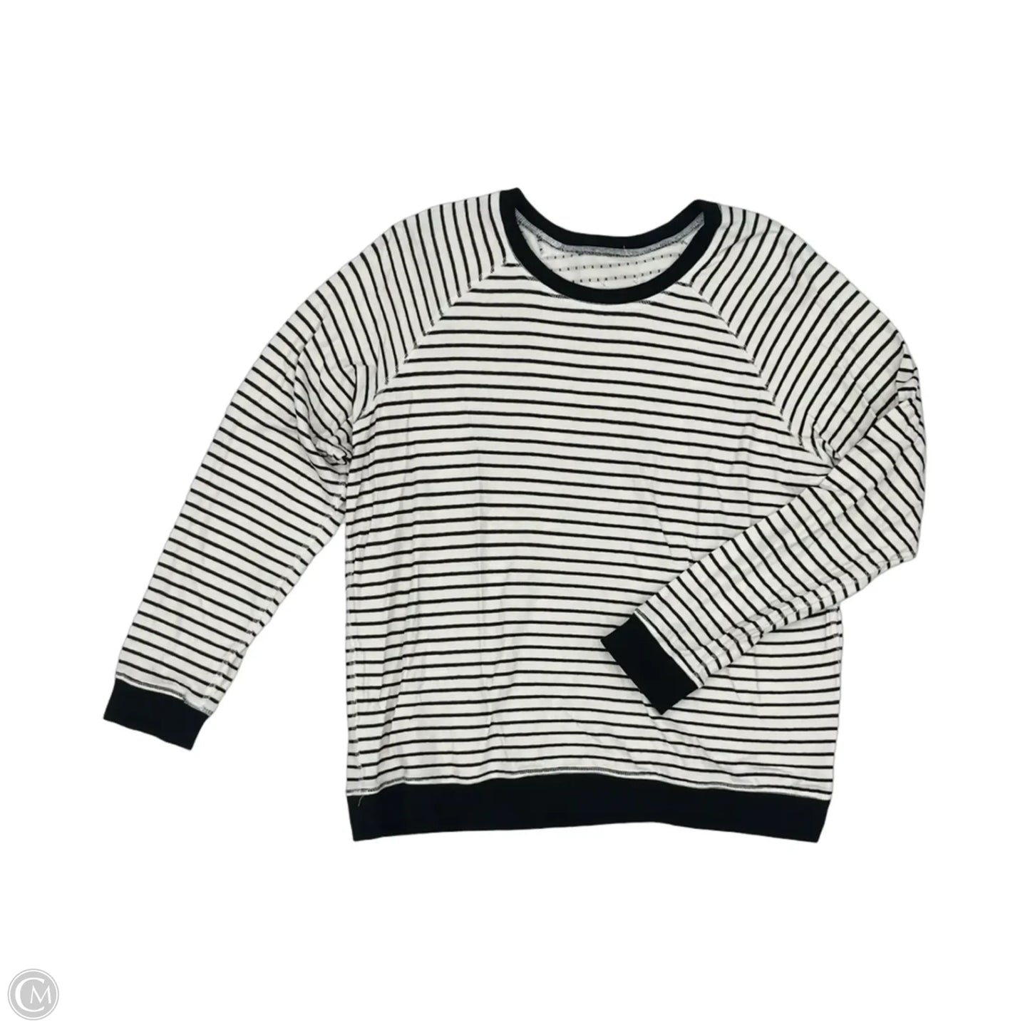 Top Long Sleeve By Clothes Mentor In Black & White, Size: Xl