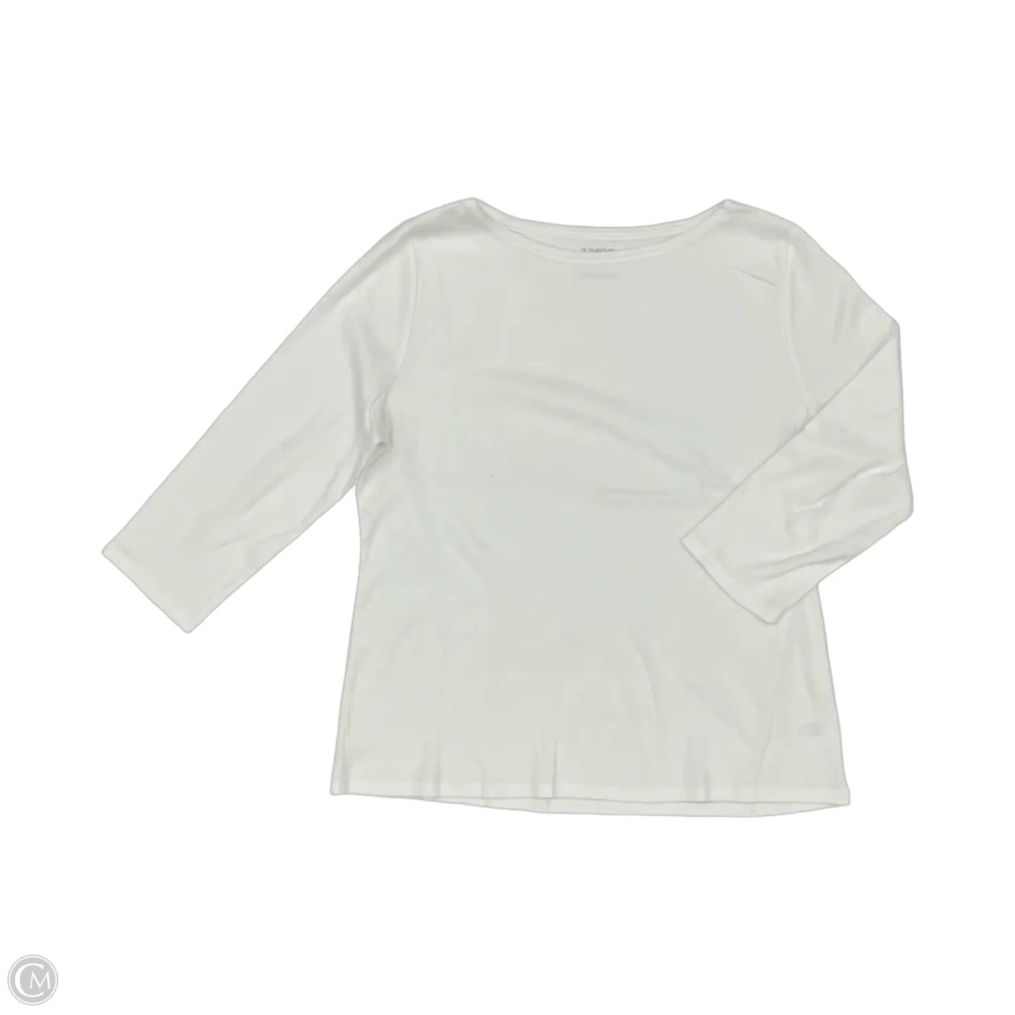 Top Long Sleeve By Talbots In White, Size: Xl