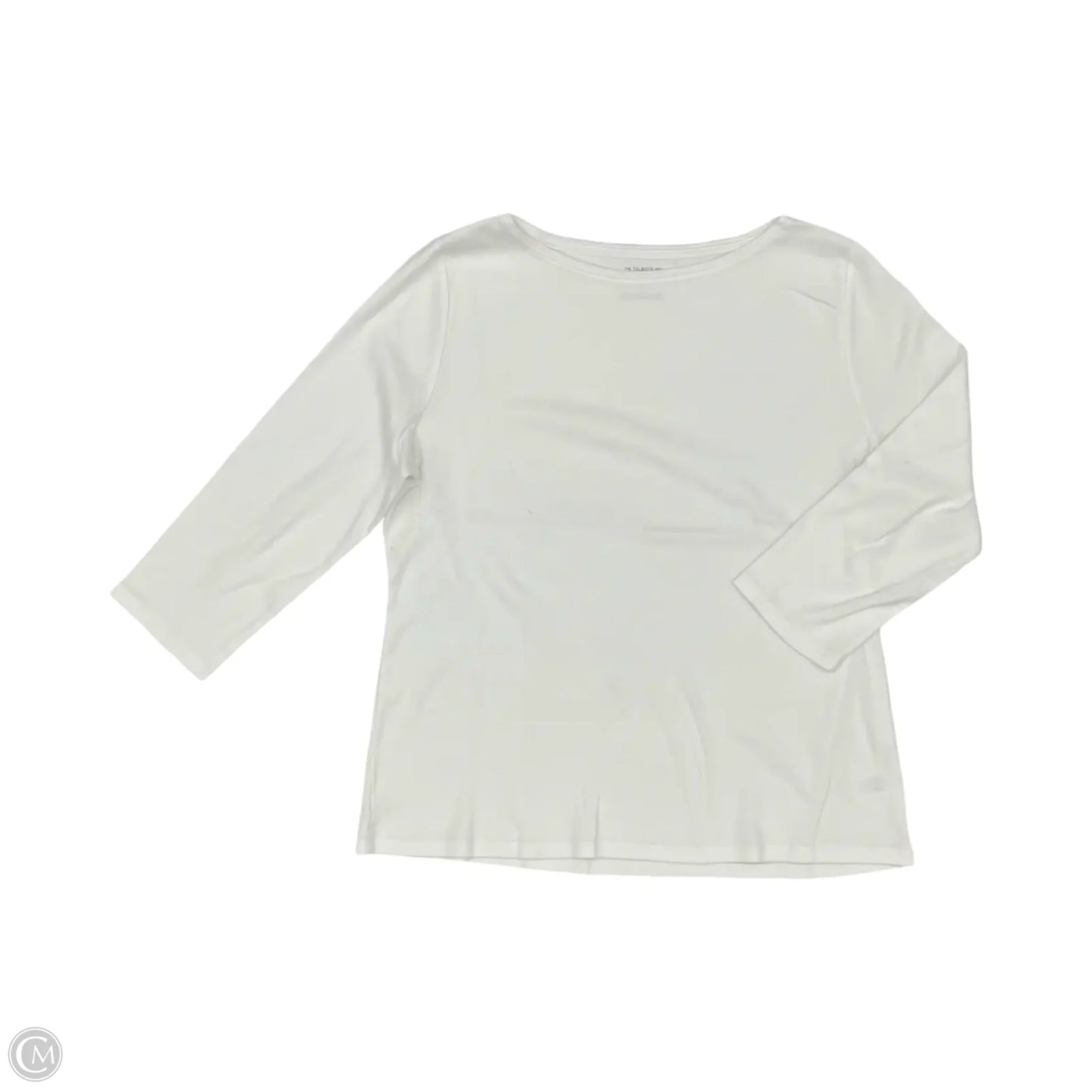 Top Long Sleeve By Talbots In White, Size: Xl