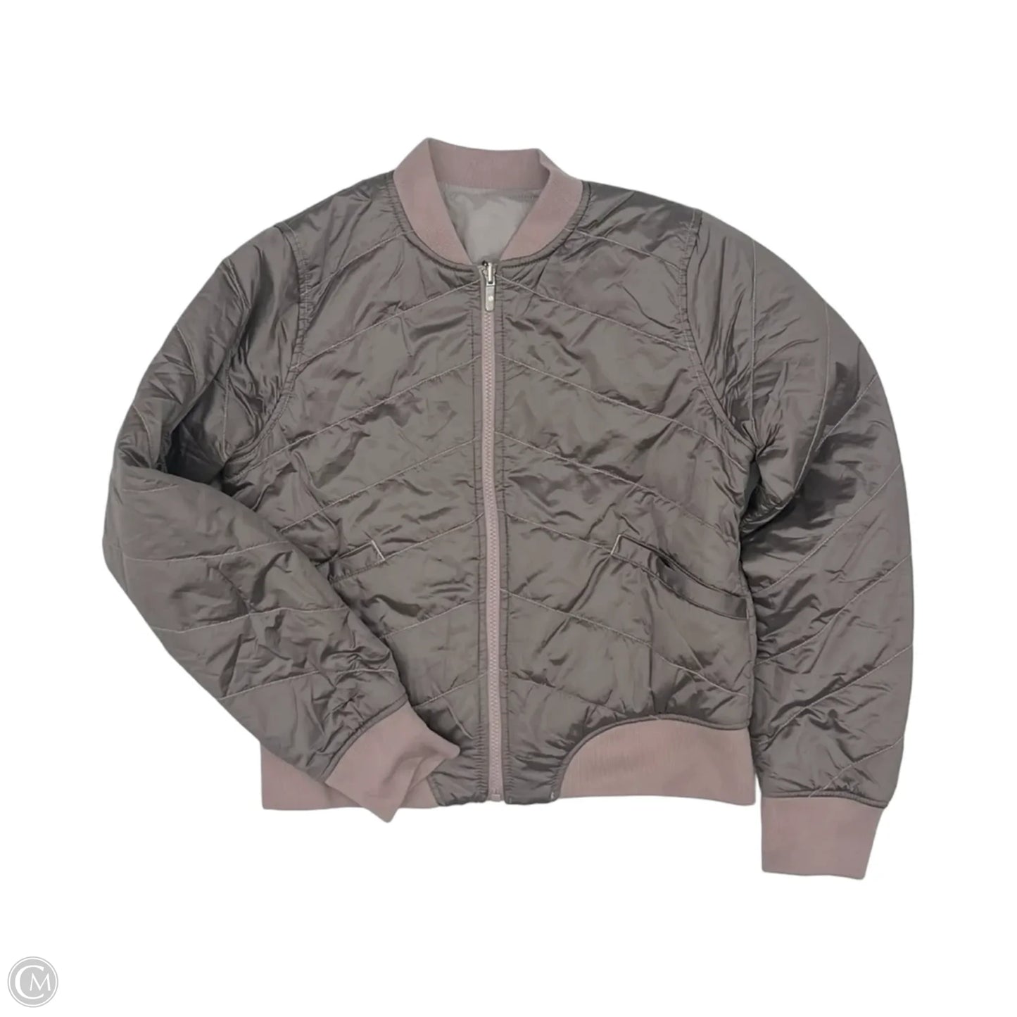 Jacket Puffer & Quilted By Lululemon In Grey, Size: S