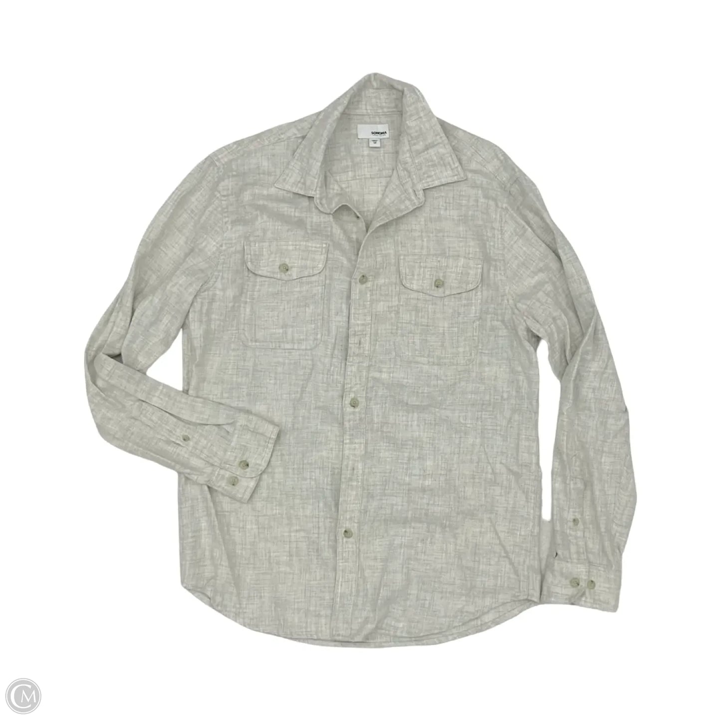 Top Long Sleeve By Sonoma In Grey, Size: M