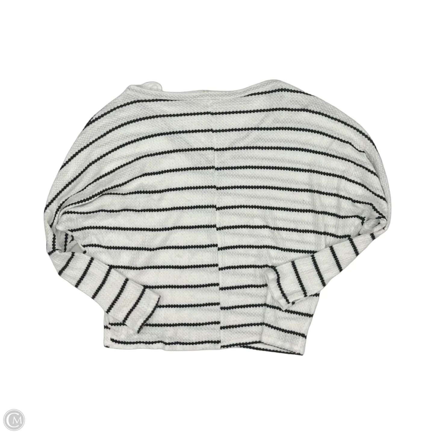 Top Long Sleeve By Bibi In Black & White, Size: S