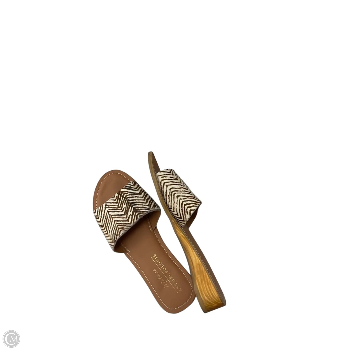 Sandals Flats By Anthropologie In Tan, Size: 9