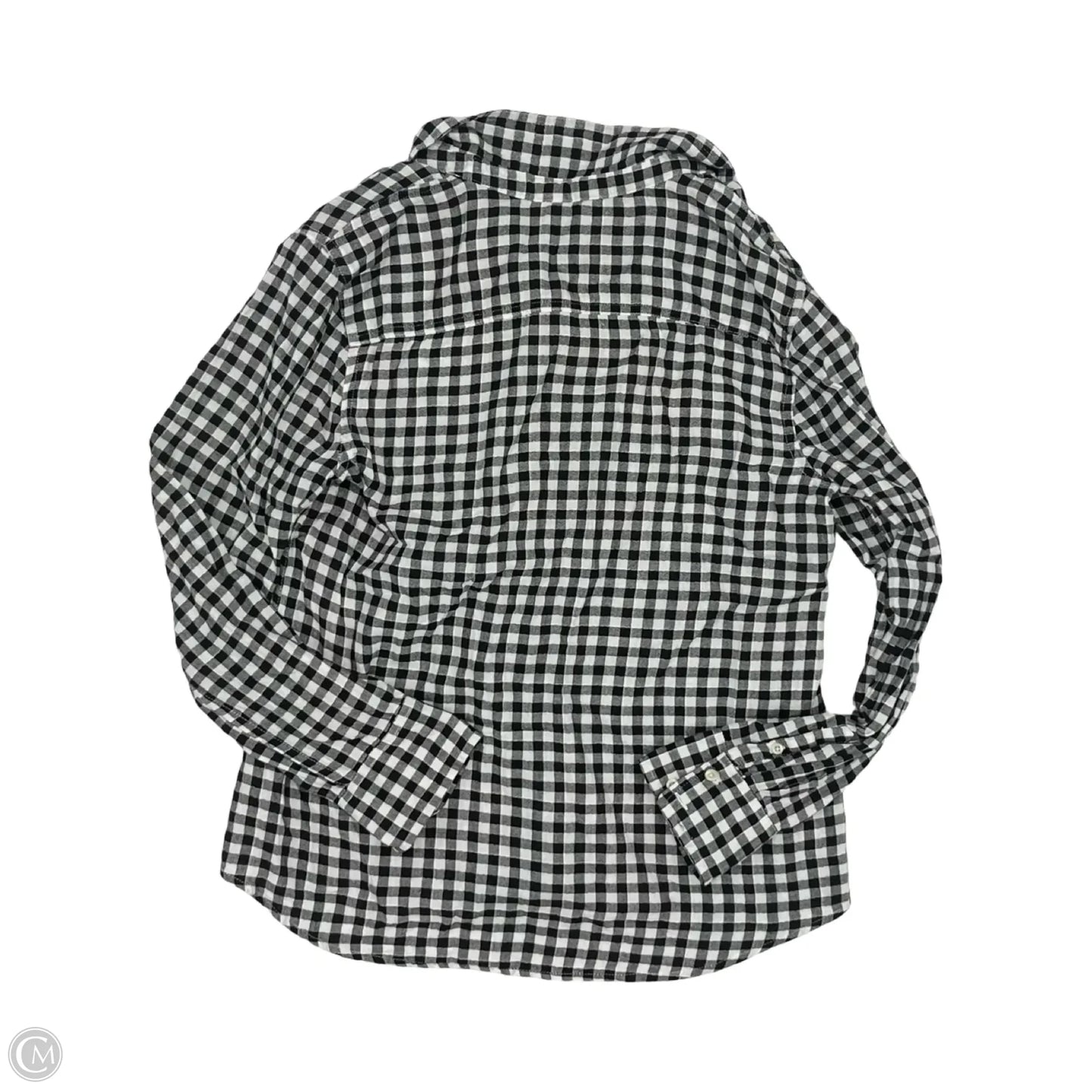 Top Long Sleeve By Merona In Black & White, Size: L